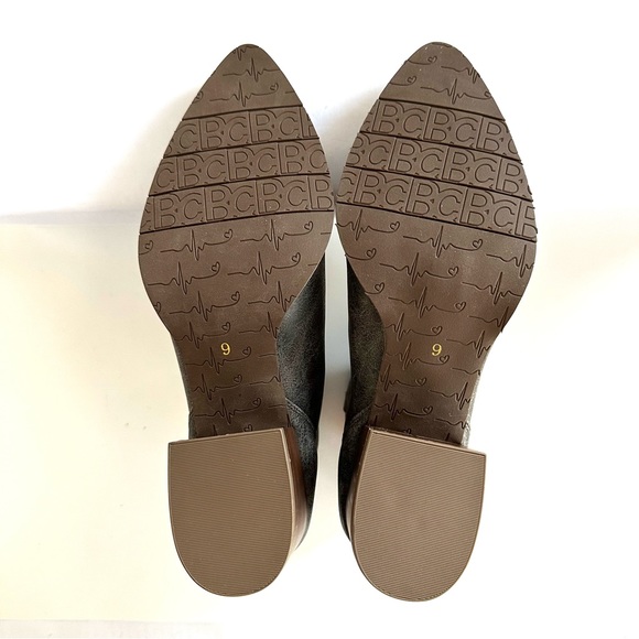 BC BORN IN CALIF DEPTH MARBLED FAUX NUBUCK POINTED-TOE BLOCK HEEL ANKLE BOOT Sz9 - Picture 12 of 14